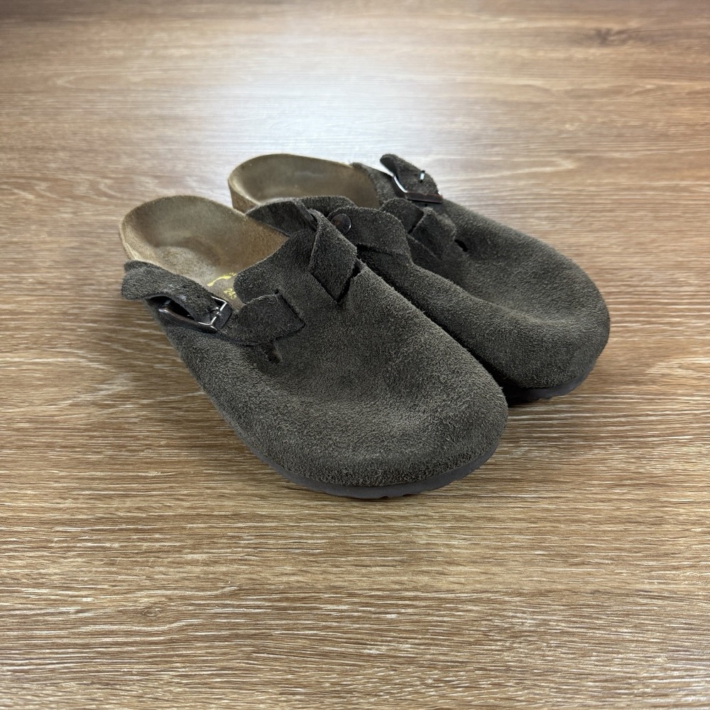 Birkenstock Boston Clogs Women's EU 38 US 7 Brown Suede Leather Germany Comfort - Picture 8 of 10